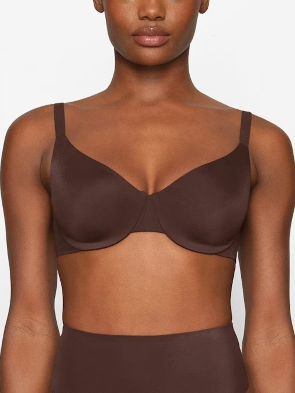 NEW SKIMS Smoothing Intimates Unlined Full Coverage Bra‎ Cocoa 40DDD